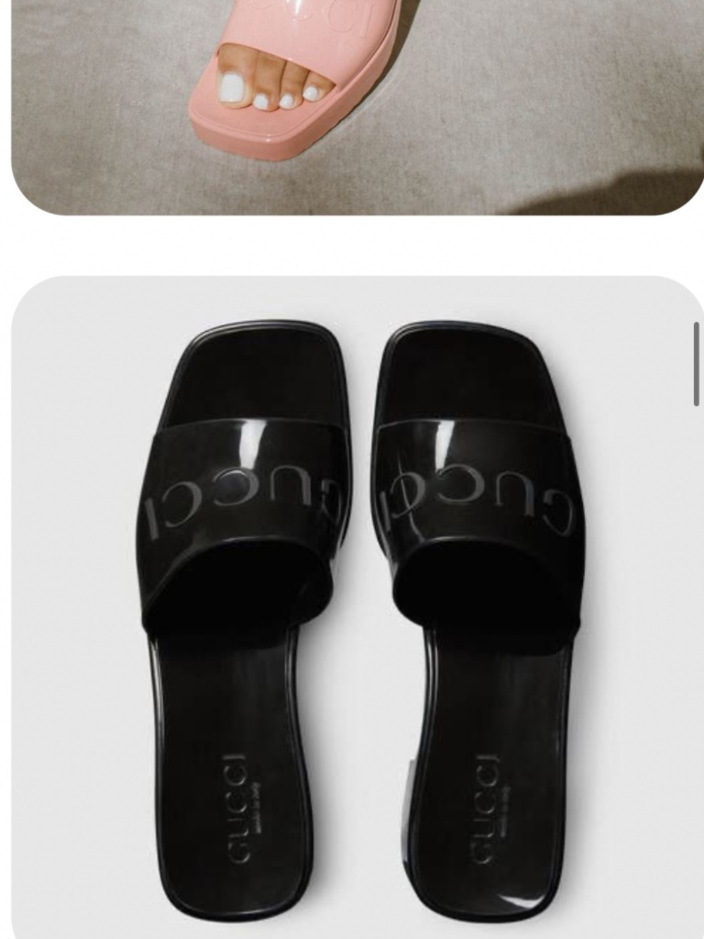Gucci rubber platforms